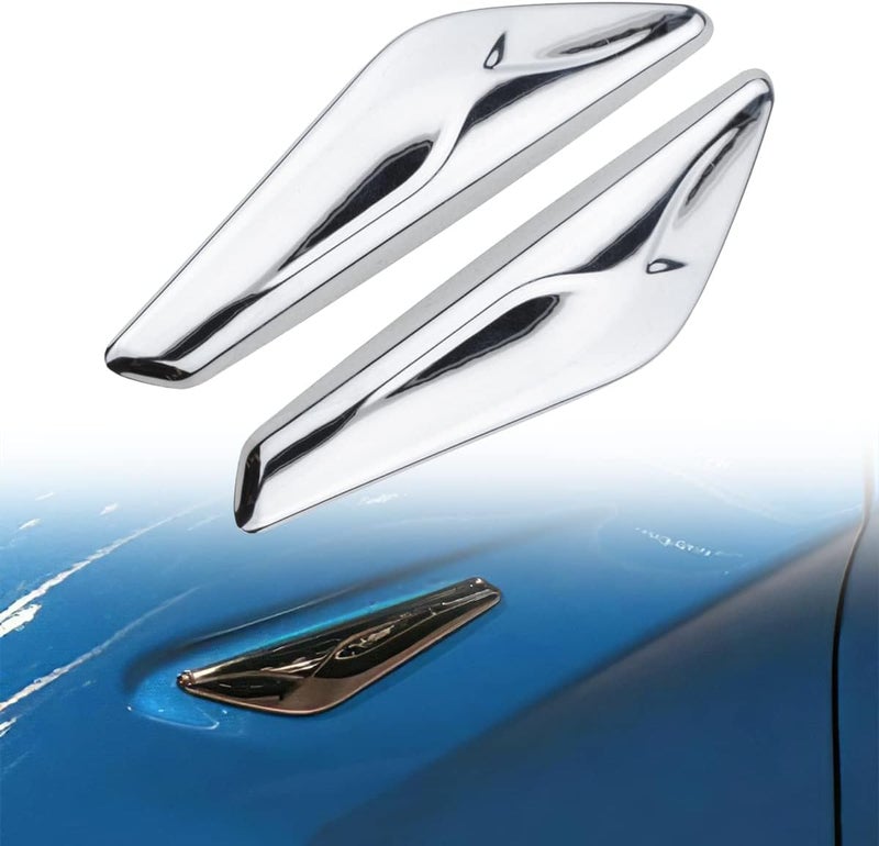 NFSpeeding 2PCS Front Fender Chrome Finisher Trim Right Left Side Fits X3 F25 X4 F26 2011 2012 2013 2014 2015 2016 2017 Replaces 51117338569 51117338570 (Driver & Right Side) - Image 4